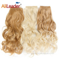 Curly Clip In Hair Extensions 5 Clips Hairpiece Body Wave Synthetic Hair Extension Supplier